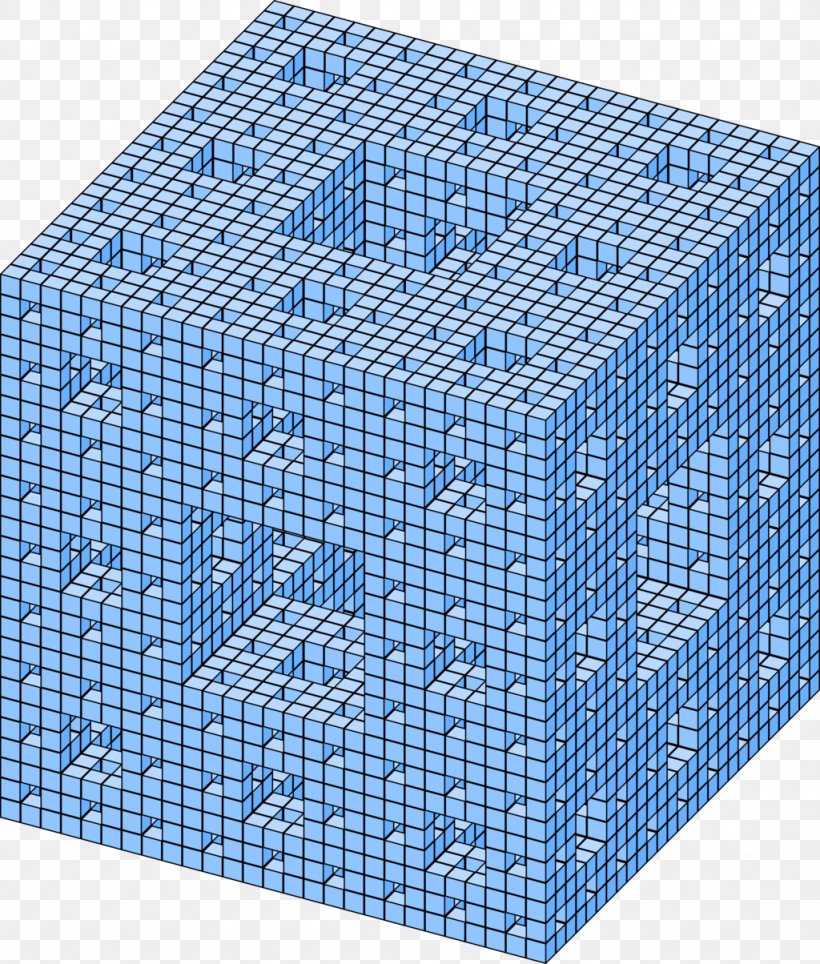 Menger Sponge Fractal Three-dimensional Space Shape Cube, PNG, 1024x1204px, Menger Sponge, Area, Art, Cube, Digital Art Download Free
