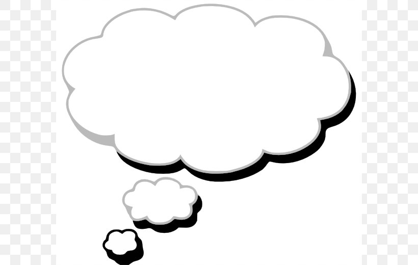 Thought Clip Art, PNG, 600x520px, Thought, Area, Black And White, Cartoon, Cloud Download Free