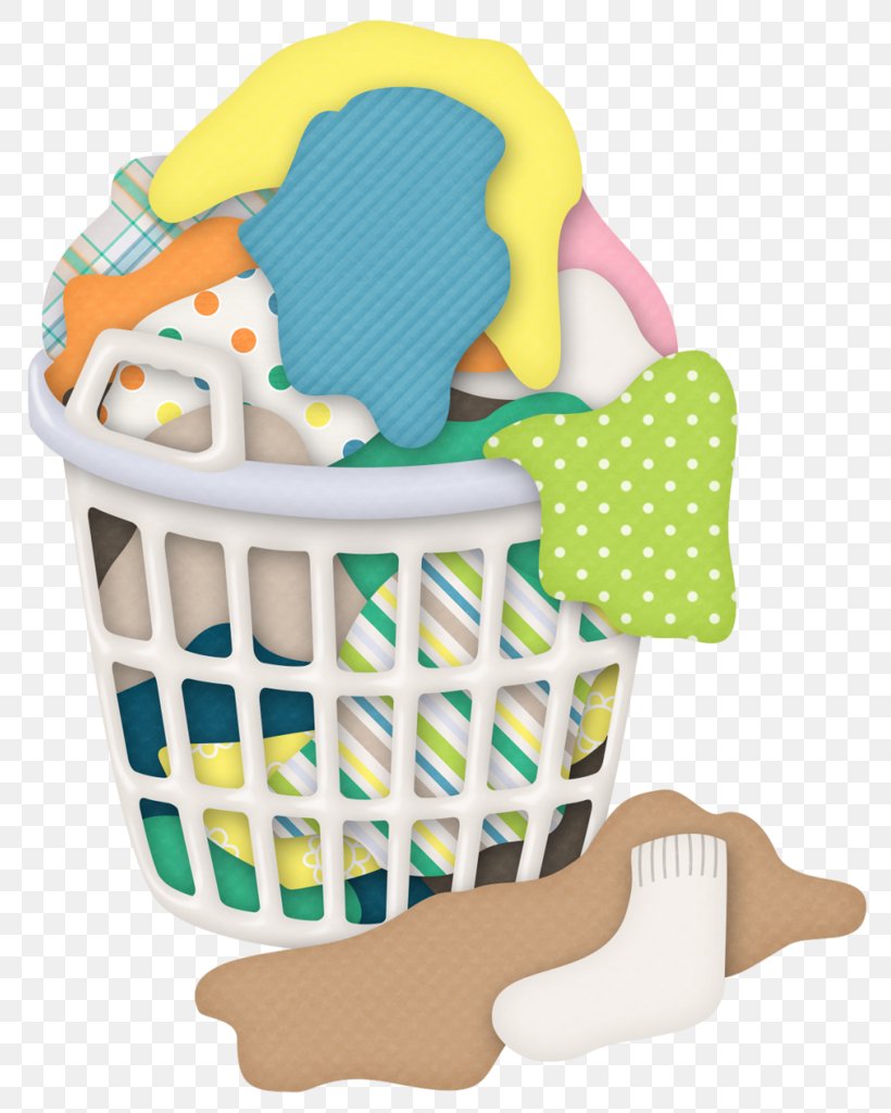 kid laundry basket clip art