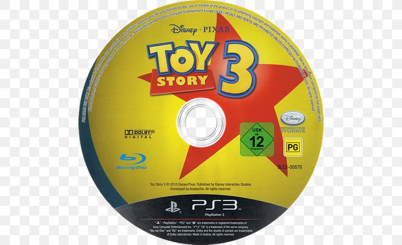Toy Story 3: The Video Game PlayStation 2 Compact Disc Blu-ray Disc PlayStation 3, PNG, 500x500px, Toy Story 3 The Video Game, Bluray Disc, Brand, Compact Disc, Data Storage Device Download Free