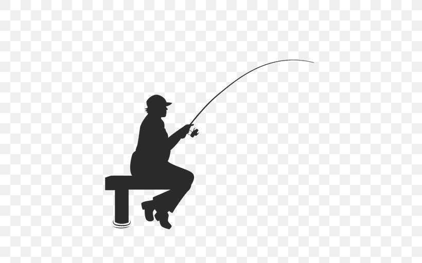 Fisherman Fishing, PNG, 512x512px, Fisherman, Black, Black And White, Fishing, Fishing Rods Download Free