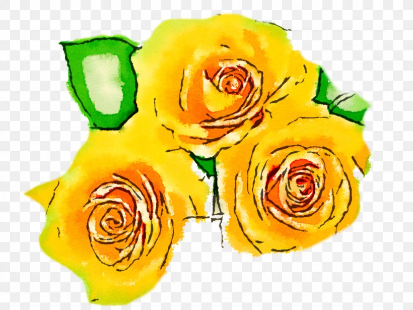 Flower Yellow Garden Roses Watercolor Painting, PNG, 1024x768px, Flower, Cut Flowers, Floral Design, Floristry, Flower Bouquet Download Free