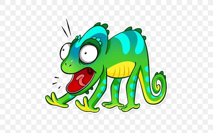 Telegram Chameleons Sticker Tree Frog Clip Art, PNG, 512x512px, Telegram, Amphibian, Animal, Animal Figure, Area Download Free