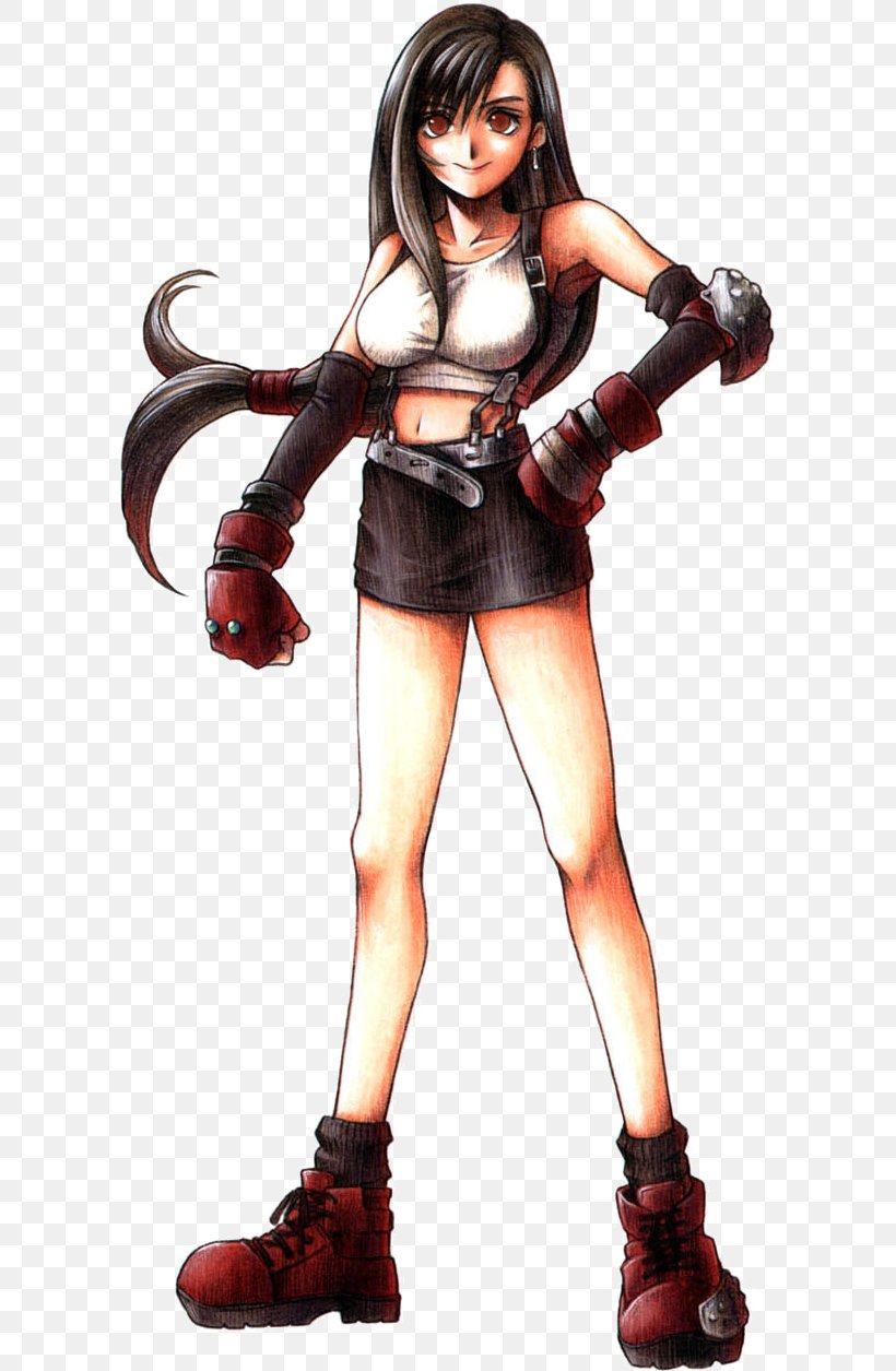 Crisis Core: Final Fantasy VII Dirge Of Cerberus: Final Fantasy VII Final Fantasy VII Remake Tifa Lockhart, PNG, 608x1255px, Watercolor, Cartoon, Flower, Frame, Heart Download Free