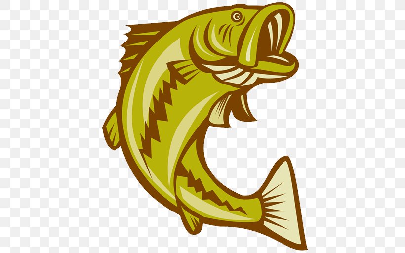 Largemouth Bass Bass Fishing, PNG, 512x512px, Largemouth Bass, Bass, Bass Fishing, Cartoon, Drawing Download Free