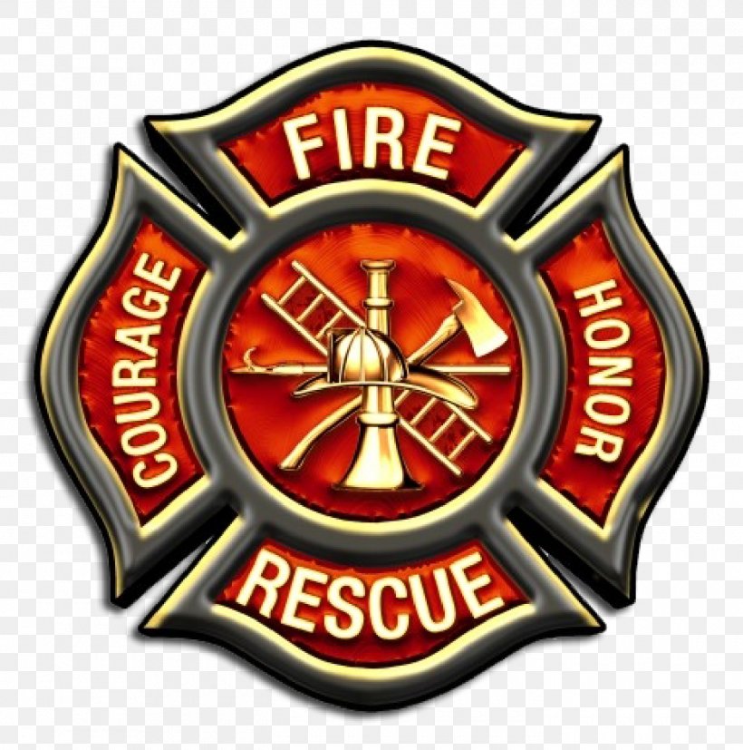 Firefighter Volunteer Fire Department United States Badge, PNG