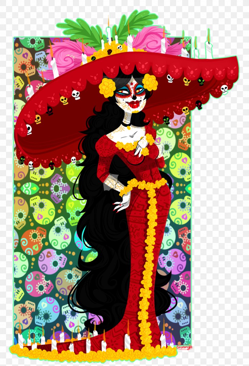 La Calavera Catrina Santa Muerte Character Drawing Art, PNG, 1024x1505px, La Calavera Catrina, Art, Artist, Book Of Life, Character Download Free