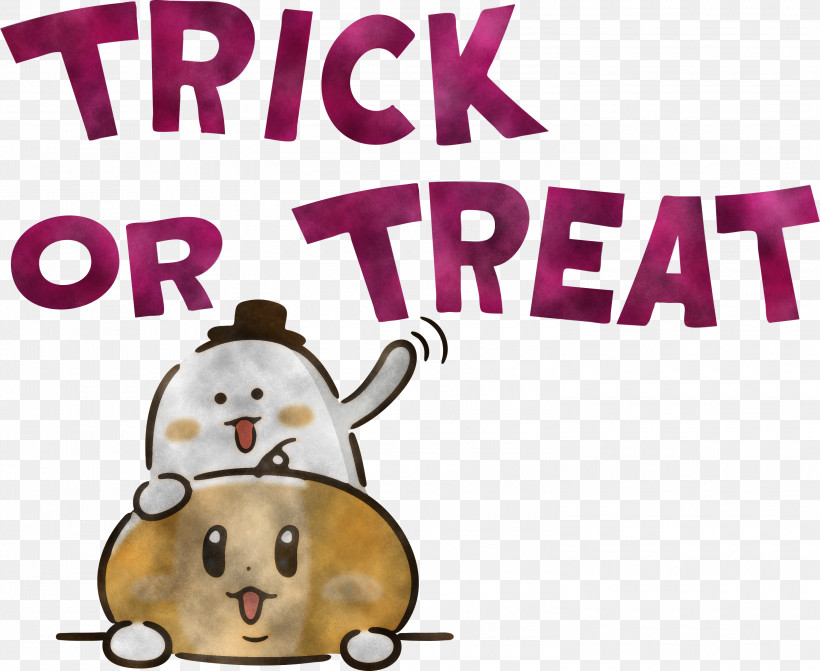 TRICK OR TREAT Halloween, PNG, 3000x2458px, Trick Or Treat, Biology, Cartoon, Halloween, Happiness Download Free
