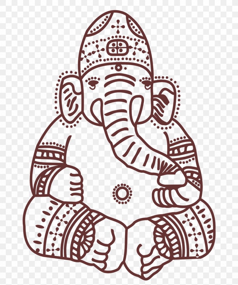 Ganesha Indian Elephant Hinduism, PNG, 1334x1600px, Ganesha, African Elephant, Area, Art, Artwork Download Free