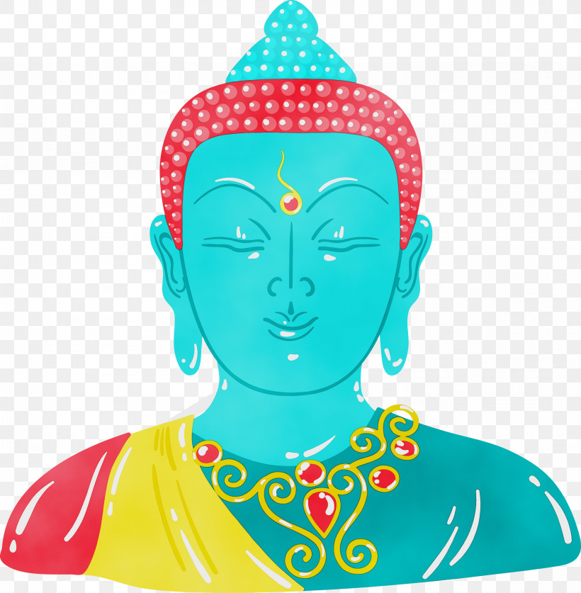 Head Turquoise Statue Meditation Turquoise, PNG, 2937x3000px, Bodhi Day, Bodhi, Head, Meditation, Paint Download Free