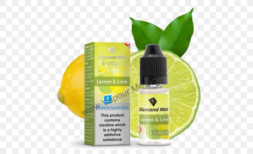 Lemon Electronic Cigarette Aerosol And Liquid Peach Lime, PNG, 500x500px, Lemon, Citric Acid, Citrus, Electronic Cigarette, Flavor Download Free