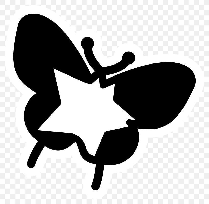 Clip Art Butterfly Vector Graphics, PNG, 800x800px, Butterfly, Black, Black And White, Butterflies And Moths, Line Art Download Free
