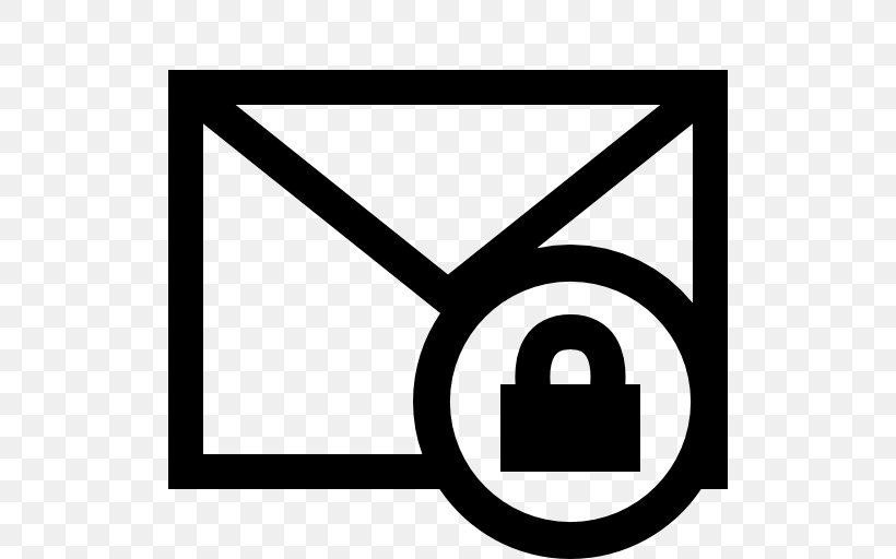 Email Encryption Computer Security Secure Messaging, PNG, 512x512px, Email, Area, Black And White, Brand, Computer Security Download Free