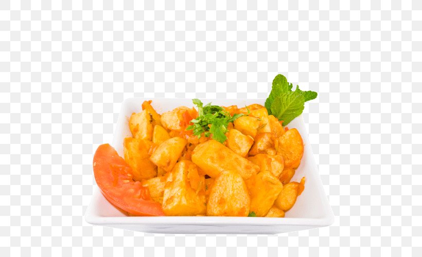 Patatas Bravas Sweet And Sour Thai Cuisine Recipe Side Dish, PNG, 500x500px, Patatas Bravas, Cuisine, Curry, Dish, Food Download Free