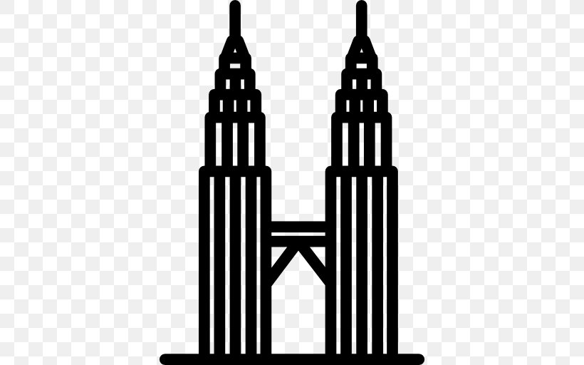 Petronas Towers World Trade Center Kuala Lumpur City Centre Eiffel Tower, PNG, 512x512px, Petronas Towers, Black And White, Building, Eiffel Tower, Hotel Download Free