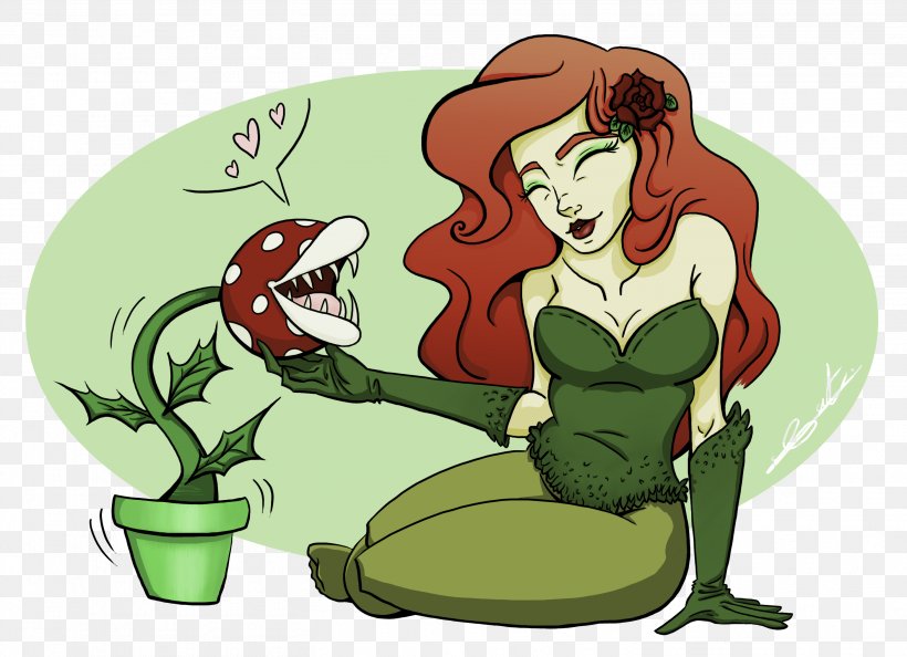 Poison Ivy Reptile Mermaid, PNG, 2931x2125px, Poison Ivy, Amphibian, Amphibians, Art, Cartoon Download Free