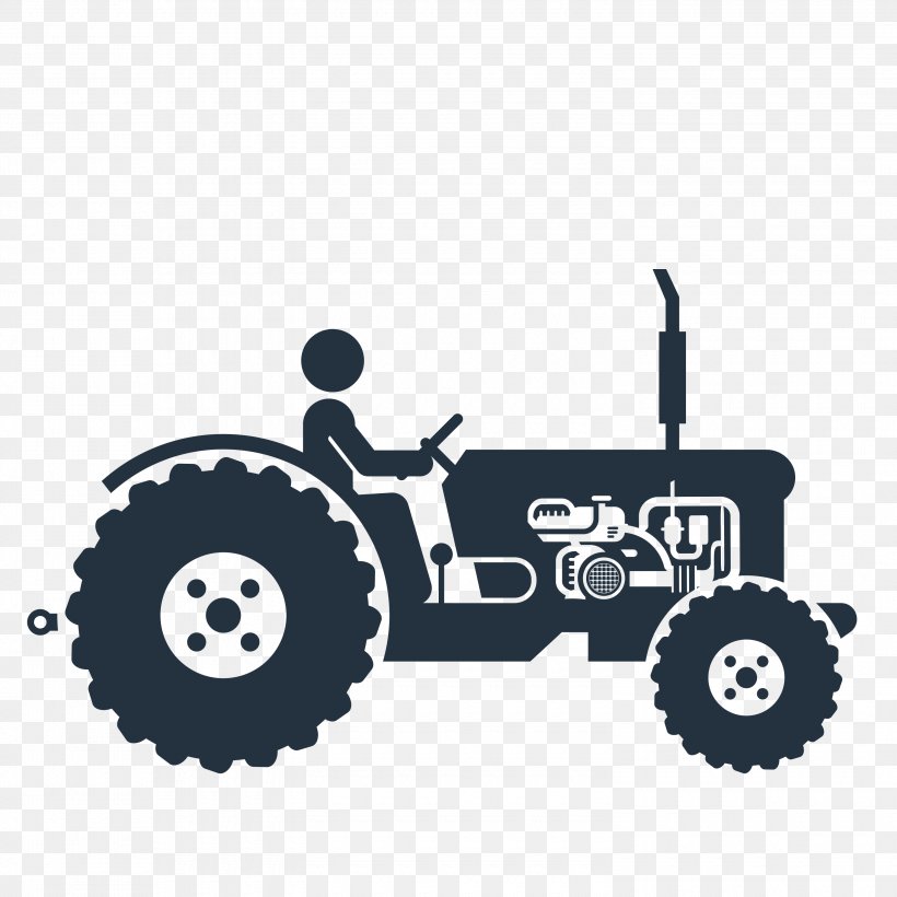 Tractor Agriculture Agricultural Machinery, PNG, 3000x3000px, Tractor, Agricultural Machinery, Agriculture, Brand, Rgb Color Model Download Free