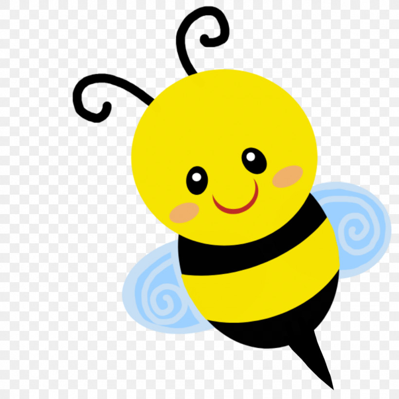 Bumblebee, PNG, 1024x1024px, Yellow, Bee, Bumblebee, Cartoon, Happy Download Free