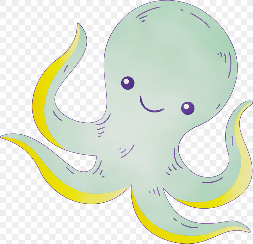 Octopus Giant Pacific Octopus Octopus Cartoon Animal Figure, PNG, 3000x2899px, Watercolor Octopus, Animal Figure, Cartoon, Giant Pacific Octopus, Octopus Download Free