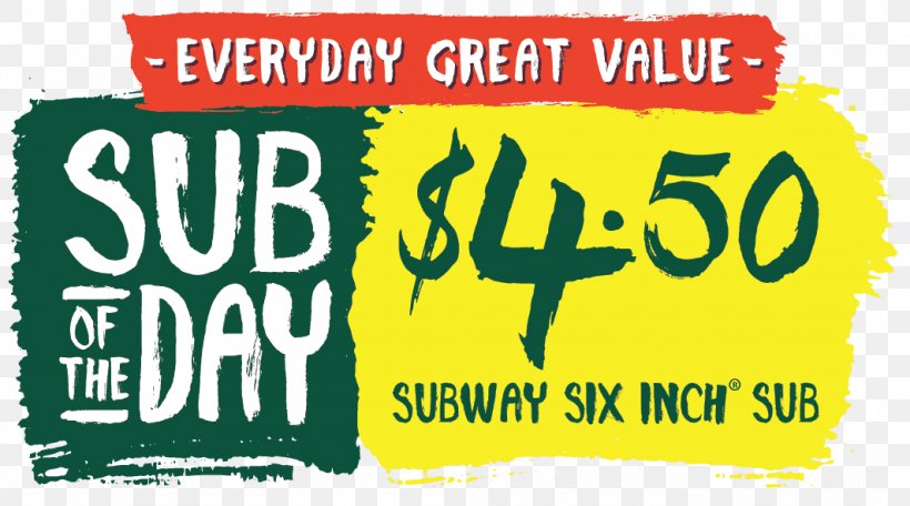 Fast Food Subway $5 Footlong Promotion Submarine Sandwich Restaurant, PNG, 1064x592px, Fast Food, Area, Banner, Brand, Discounts And Allowances Download Free
