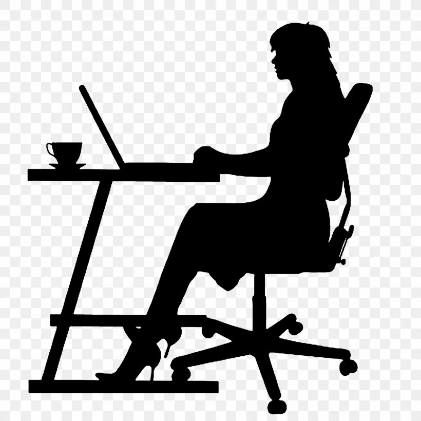 Royalty-free Silhouette Clip Art, PNG, 1920x1920px, Royaltyfree, Black, Black And White, Chair, Computer Download Free