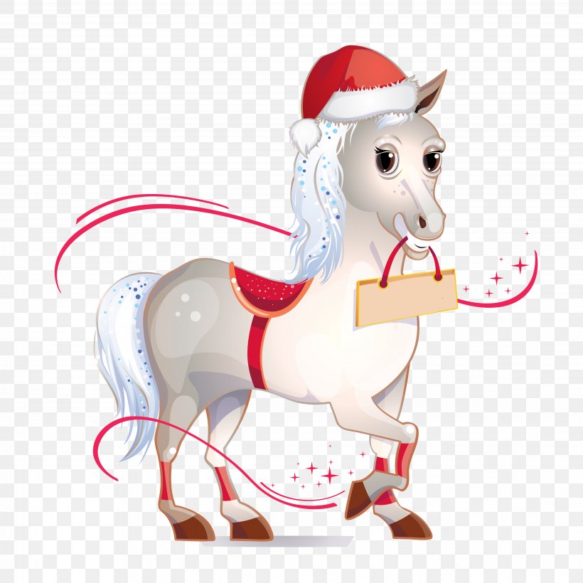 Horse Vector Graphics Clip Art Illustration Image, PNG, 5079x5079px, Horse, Cartoon, Christmas Day, Drawing, Fictional Character Download Free