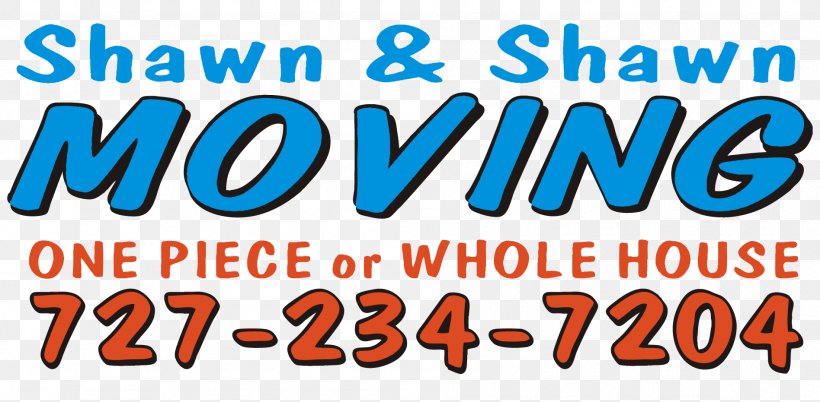 Shawn And Shawn Moving Company Mover Treasure Island Clearwater Relocation, PNG, 1896x931px, Mover, Advertising, Area, Banner, Blue Download Free