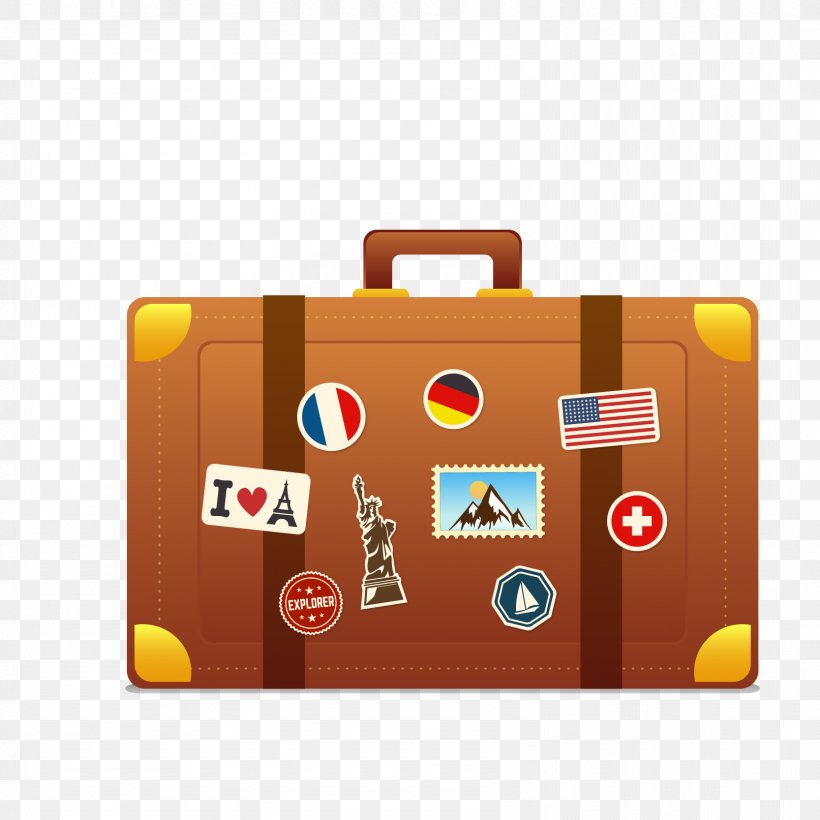 Suitcase Travel Baggage, PNG, 1667x1667px, Suitcase, Baggage, Brand, Hand Luggage, Orange Download Free