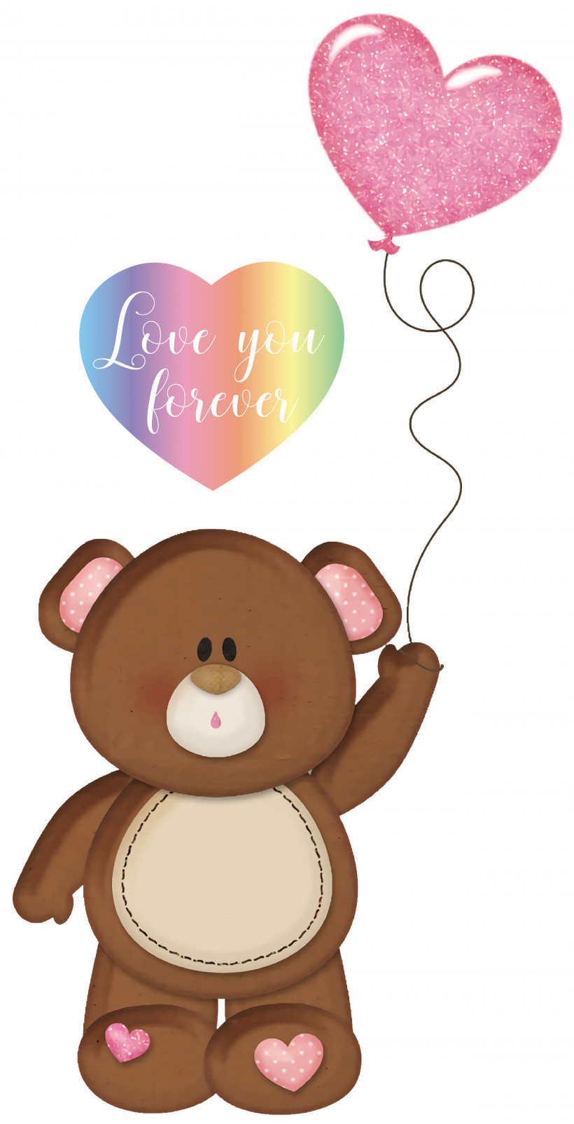 Teddy Bear, PNG, 2501x4893px, Bears, Balloon, Balloon String, Greeting Card, Party Download Free