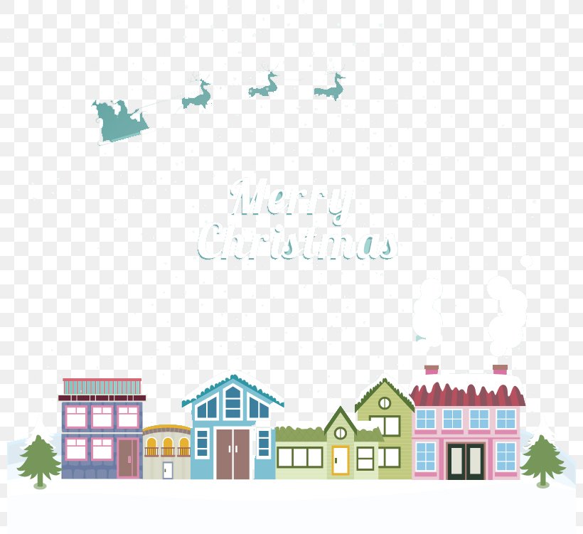 Town Over The Christmas Sleigh Vector Material, PNG, 800x751px, Christmas, Advent, Advent Calendars, Area, Biblical Magi Download Free