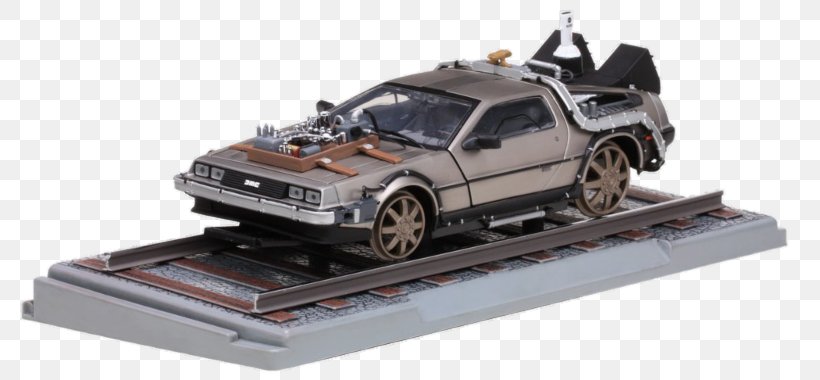DeLorean DMC-12 Car Marty McFly Dr. Emmett Brown DeLorean Time Machine, PNG, 800x380px, 118 Scale, Delorean Dmc12, Auto Part, Automotive Design, Automotive Exterior Download Free