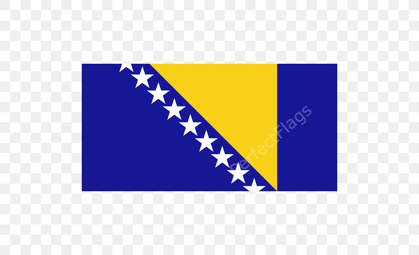 Flag Of Bosnia And Herzegovina National Flag Flag Of The United States, PNG, 500x500px, Bosnia And Herzegovina, Area, Blue, Brand, Bunting Download Free