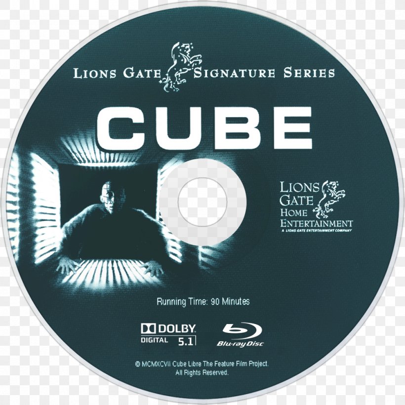 Blu-ray Disc DVD Cube Film Poster, PNG, 1000x1000px, 4k Resolution, 1997, Bluray Disc, Brand, Compact Disc Download Free