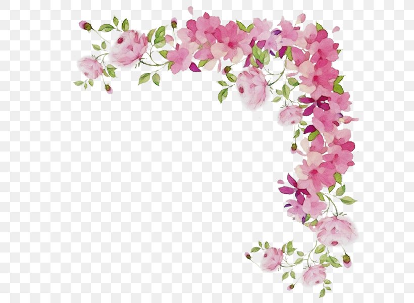 Watercolor Pink Flowers, PNG, 600x600px, Watercolor, Artificial Flower, Blossom, Borders And Frames, Bougainvillea Download Free