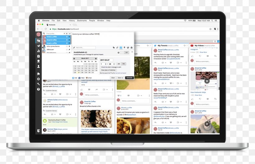 Hootsuite Social Media Computer Program Management Marketing, PNG, 1400x900px, Hootsuite, Business, Company, Computer, Computer Monitor Download Free