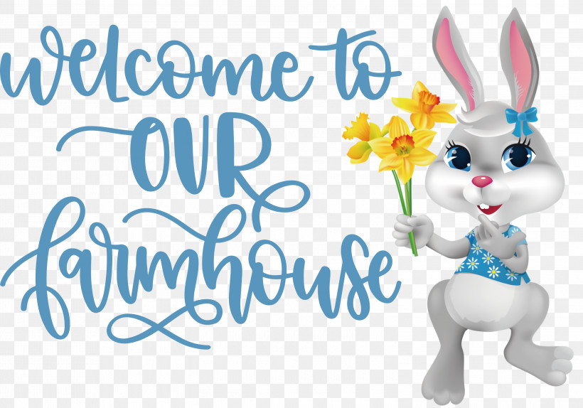 Welcome To Our Farmhouse Farmhouse, PNG, 3000x2102px, Farmhouse, Biology, Easter Bunny, Flower, Meter Download Free