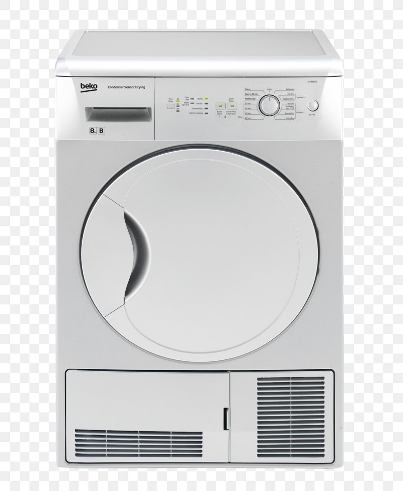 Clothes Dryer Beko DCUR801 Beko DC 7230 Condenser, PNG, 674x1000px, Clothes Dryer, Beko, Condensation, Condenser, Electronics Download Free