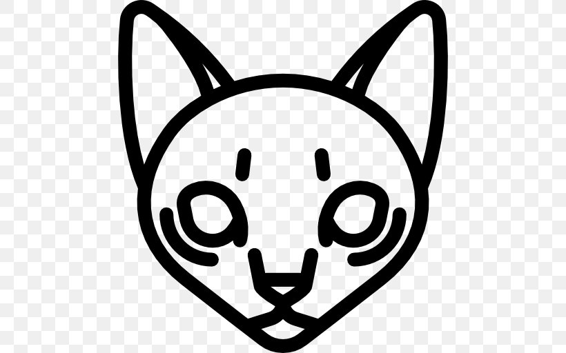 Cat Clip Art, PNG, 512x512px, Cat, Black, Black And White, Face, Head Download Free