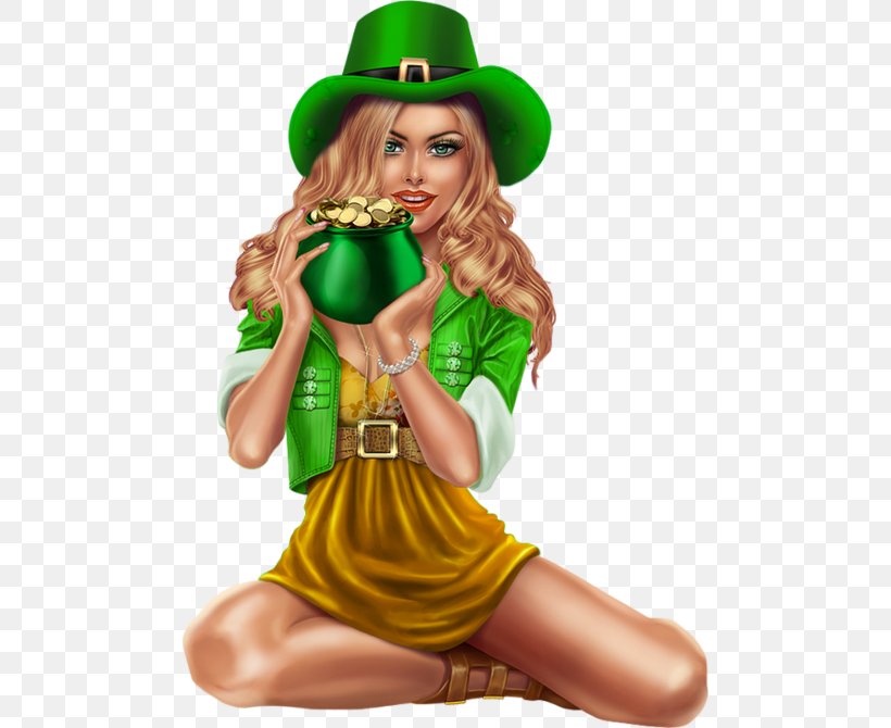 Saint Patrick's Day Woman Clip Art, PNG, 485x670px, Watercolor, Cartoon, Flower, Frame, Heart Download Free