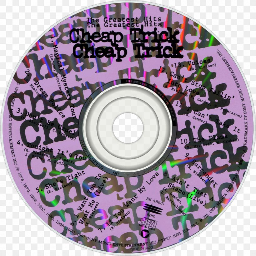 The Greatest Hits Authorized Greatest Hits Cheap Trick Album Compact Disc, PNG, 1000x1000px, Watercolor, Cartoon, Flower, Frame, Heart Download Free