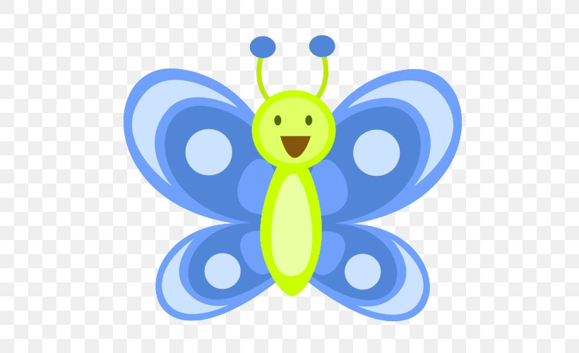 Butterfly Insect Cartoon Clip Art, PNG, 500x500px, Butterfly, Area, Cartoon, Drawing, Insect Download Free