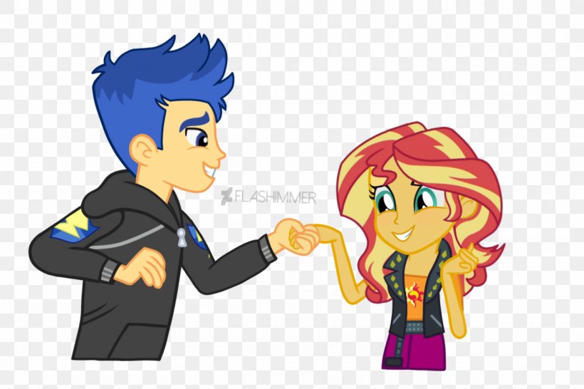 Flash Sentry Sunset Shimmer Hairstyle My Little Pony: Equestria Girls, PNG, 1280x853px, Watercolor, Cartoon, Flower, Frame, Heart Download Free
