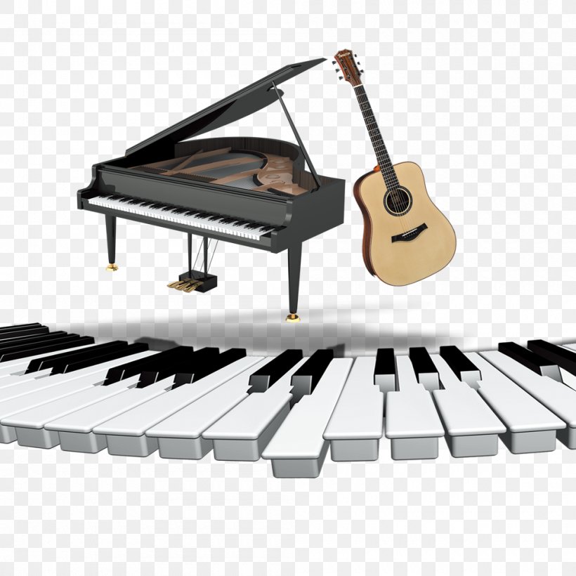 Piano Musical Keyboard Violin, PNG, 1000x1000px, Watercolor, Cartoon, Flower, Frame, Heart Download Free