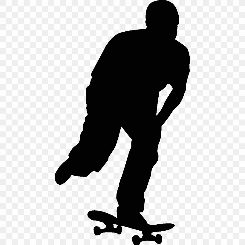 Skateboarding Silhouette, PNG, 1200x1200px, Skateboarding, Black And White, Footwear, Freebord, Human Behavior Download Free