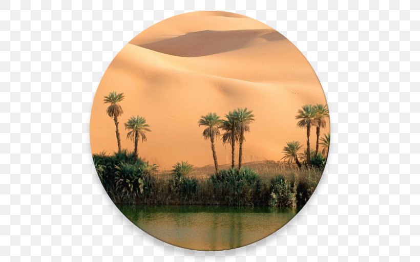 Ubari Libyan Desert Oasis Landscape, PNG, 512x512px, Ubari, Aeolian Landform, Date Palm, Description, Desert Download Free