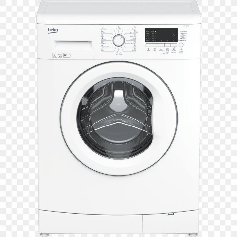 Beko WDC7523002W Washer Dryer In White Washing Machines Beko WM74145, PNG, 1700x1700px, Beko, Beko Wmb91243l, Beko Wtg841b1, Clothes Dryer, Combo Washer Dryer Download Free