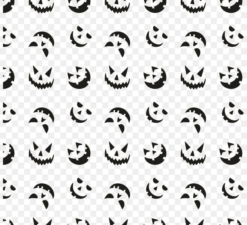 Halloween Jack-o-lantern Pumpkin Cucurbita Pattern, PNG, 800x747px, Halloween, Black And White, Cucurbita, Drawing, Emoticon Download Free