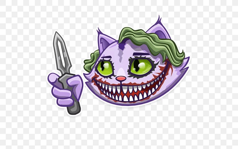 Cheshire Cat Sticker Telegram Clip Art, PNG, 512x512px, Cat, Cat Like Mammal, Cheshire, Cheshire Cat, Emotion Download Free