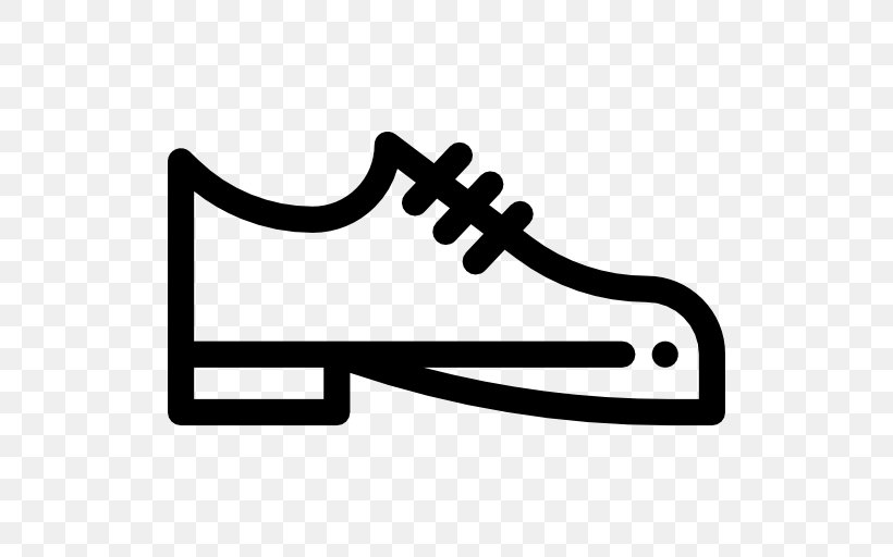 Shoe Finger White Line Clip Art, PNG, 512x512px, Shoe, Area, Black, Black And White, Black M Download Free