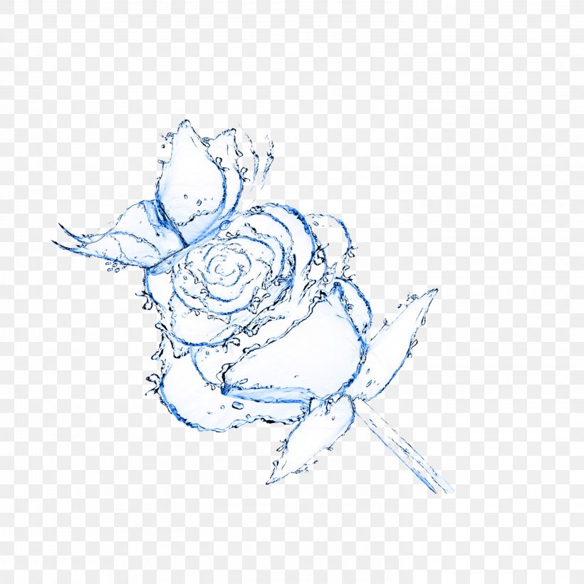 Rose Water Flower Drop Wallpaper, PNG, 2953x2953px, Rose, Art, Blue, Blue Rose, Color Download Free